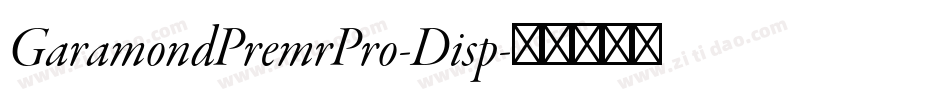 GaramondPremrPro-Disp字体转换