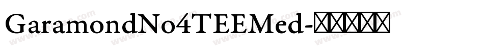 GaramondNo4TEEMed字体转换