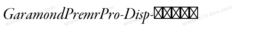 GaramondPremrPro-Disp字体转换