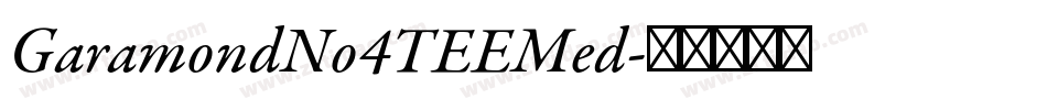 GaramondNo4TEEMed字体转换