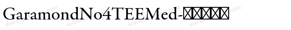 GaramondNo4TEEMed字体转换