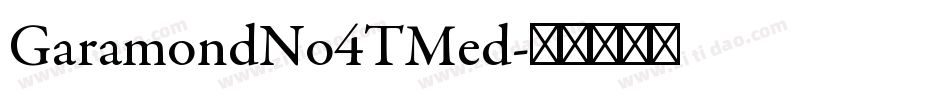 GaramondNo4TMed字体转换
