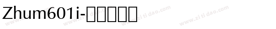 Zhum601i字体转换