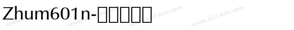 Zhum601n字体转换