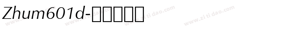Zhum601d字体转换