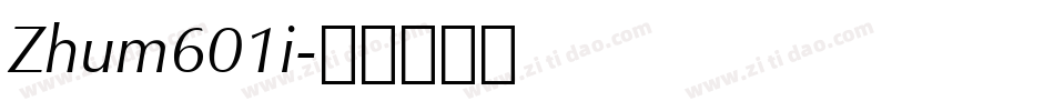 Zhum601i字体转换
