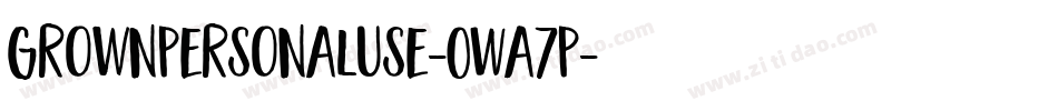 GrownPersonalUse-0Wa7P字体转换