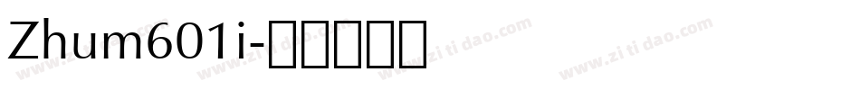 Zhum601i字体转换