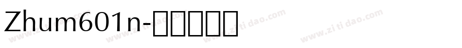 Zhum601n字体转换