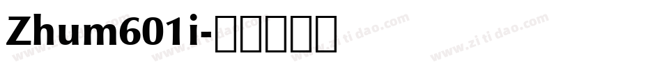Zhum601i字体转换
