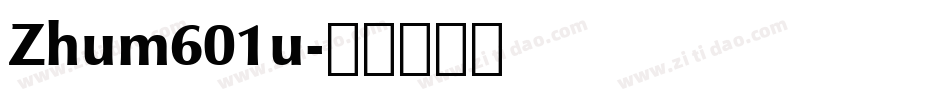 Zhum601u字体转换