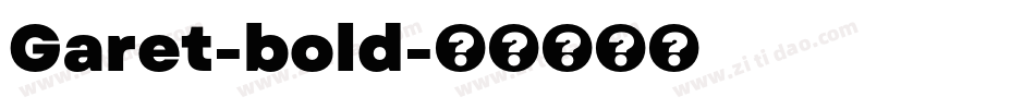 Garet-bold字体转换