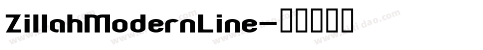 ZillahModernLine字体转换