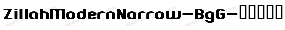 ZillahModernNarrow-BgG字体转换