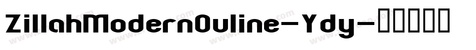 ZillahModernOuline-Ydy字体转换
