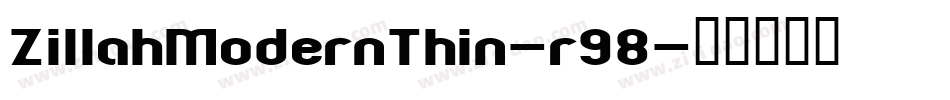 ZillahModernThin-r98字体转换