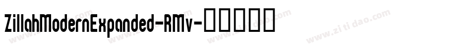 ZillahModernExpanded-RMv字体转换