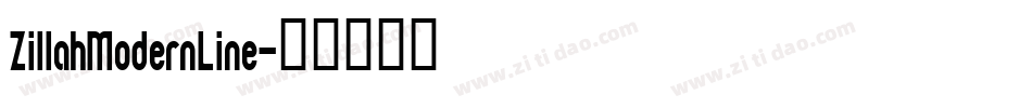 ZillahModernLine字体转换