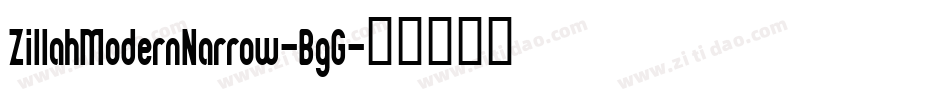ZillahModernNarrow-BgG字体转换
