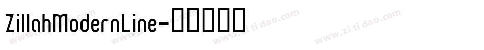 ZillahModernLine字体转换