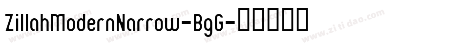 ZillahModernNarrow-BgG字体转换