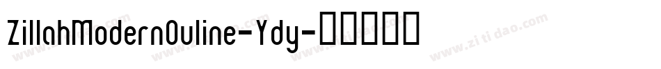 ZillahModernOuline-Ydy字体转换