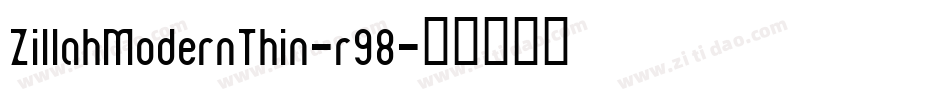 ZillahModernThin-r98字体转换