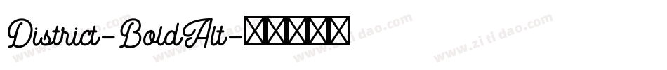District-BoldAlt字体转换