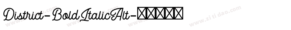 District-BoldItalicAlt字体转换