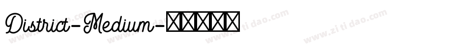 District-Medium字体转换