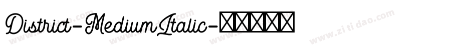 District-MediumItalic字体转换
