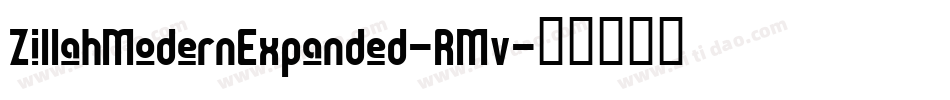 ZillahModernExpanded-RMv字体转换