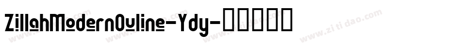 ZillahModernOuline-Ydy字体转换