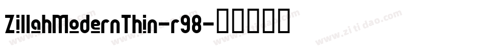 ZillahModernThin-r98字体转换
