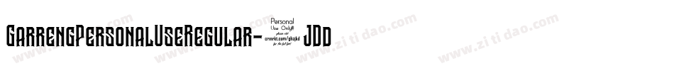 GarrengPersonalUseRegular-0JDd字体转换 GarrengPersonalUseRegular-0JDd字体转换