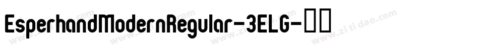 EsperhandModernRegular-3ELG字体转换