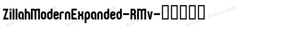 ZillahModernExpanded-RMv字体转换
