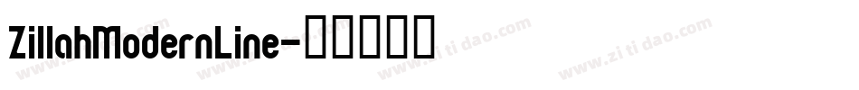 ZillahModernLine字体转换