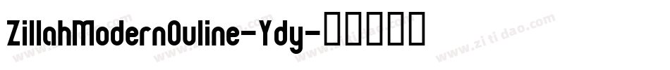 ZillahModernOuline-Ydy字体转换