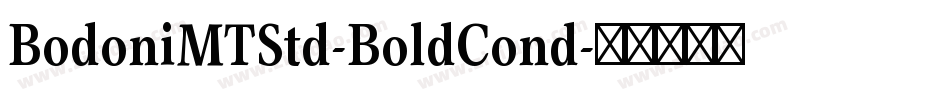 BodoniMTStd-BoldCond字体转换