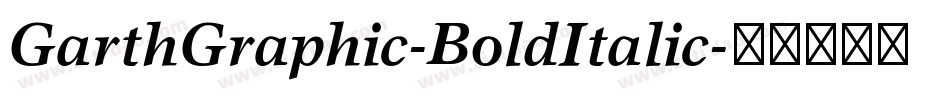 GarthGraphic-BoldItalic字体转换