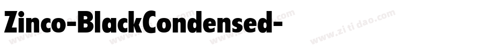 Zinco-BlackCondensed字体转换