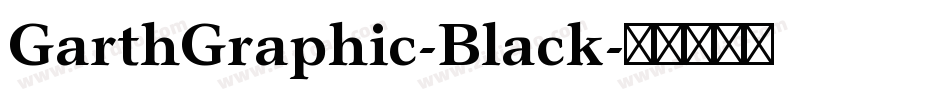 GarthGraphic-Black字体转换