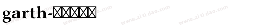 garth字体转换