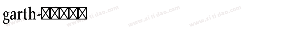 garth字体转换