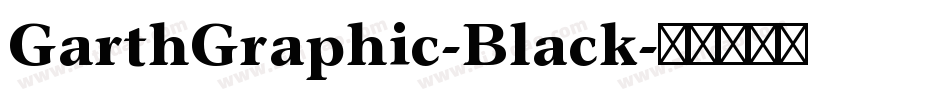GarthGraphic-Black字体转换