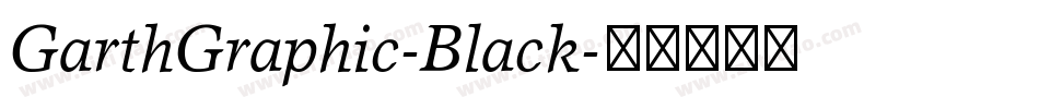 GarthGraphic-Black字体转换