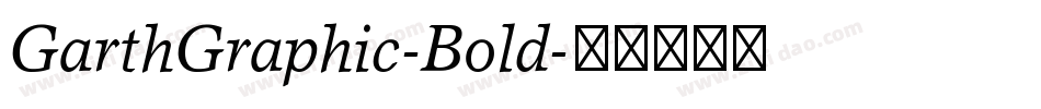 GarthGraphic-Bold字体转换