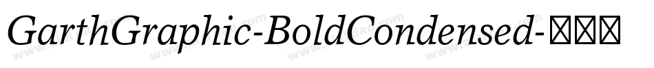 GarthGraphic-BoldCondensed字体转换