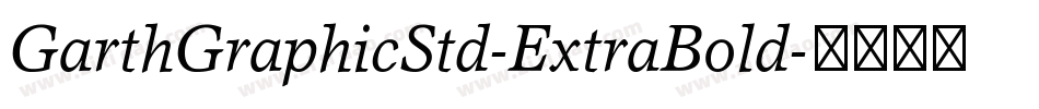 GarthGraphicStd-ExtraBold字体转换